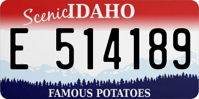 ID license plate E514189