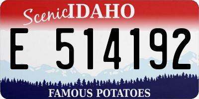ID license plate E514192