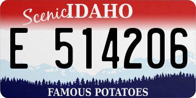 ID license plate E514206