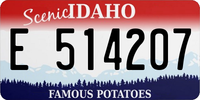 ID license plate E514207