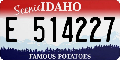 ID license plate E514227