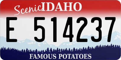 ID license plate E514237