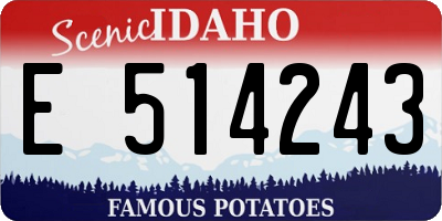 ID license plate E514243