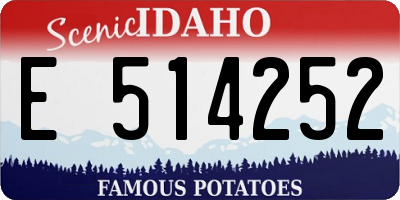 ID license plate E514252