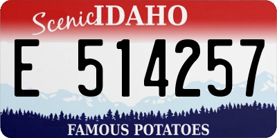 ID license plate E514257