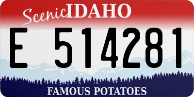 ID license plate E514281