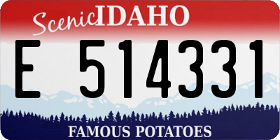 ID license plate E514331