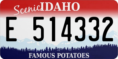 ID license plate E514332