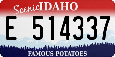 ID license plate E514337