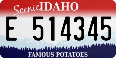 ID license plate E514345