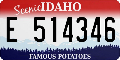 ID license plate E514346