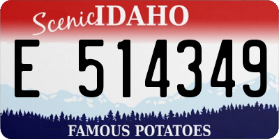 ID license plate E514349