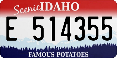 ID license plate E514355