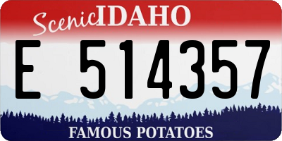 ID license plate E514357