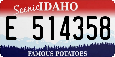 ID license plate E514358