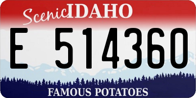 ID license plate E514360
