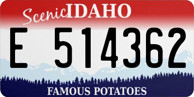 ID license plate E514362