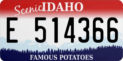 ID license plate E514366