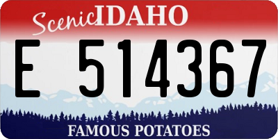 ID license plate E514367