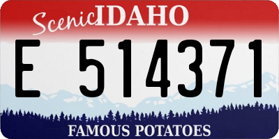 ID license plate E514371
