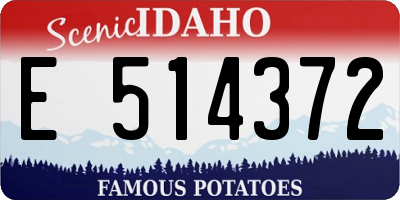 ID license plate E514372