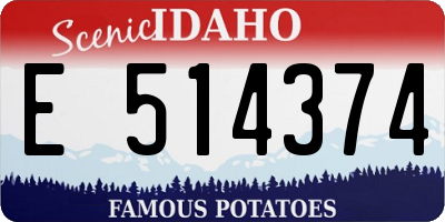 ID license plate E514374