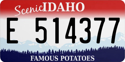 ID license plate E514377