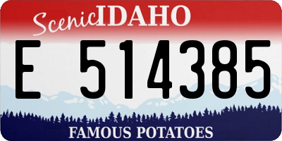 ID license plate E514385