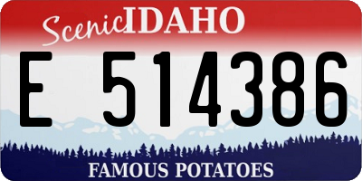ID license plate E514386