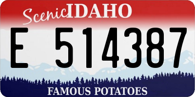 ID license plate E514387