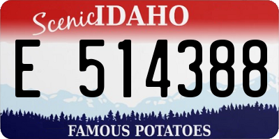 ID license plate E514388