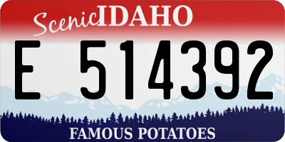 ID license plate E514392