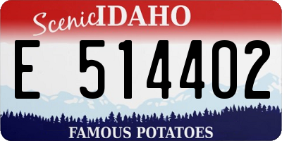 ID license plate E514402