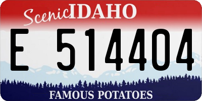 ID license plate E514404