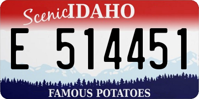 ID license plate E514451