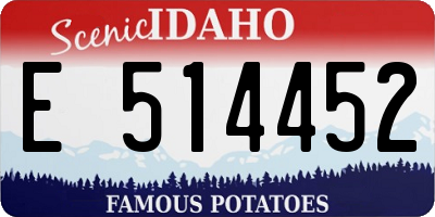 ID license plate E514452