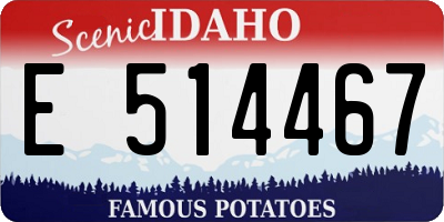 ID license plate E514467