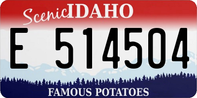 ID license plate E514504