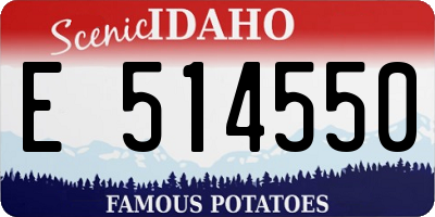 ID license plate E514550