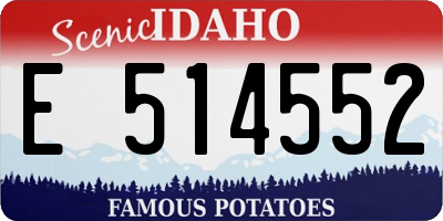 ID license plate E514552