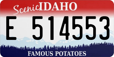 ID license plate E514553