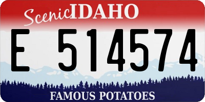 ID license plate E514574