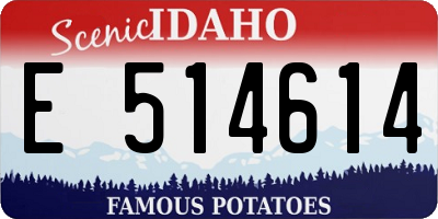 ID license plate E514614