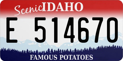ID license plate E514670