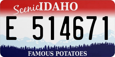 ID license plate E514671