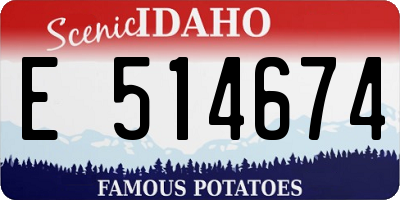 ID license plate E514674