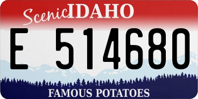ID license plate E514680