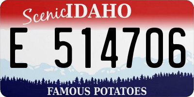 ID license plate E514706