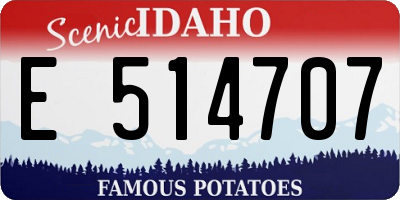 ID license plate E514707