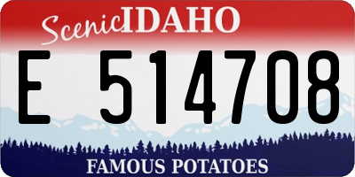 ID license plate E514708